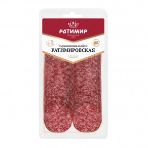 Нарезка сырокопченой колбасы "Ратимировская"