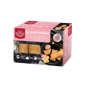 Блинчики "по-домашнему" с рубленой ветчиной и сыром