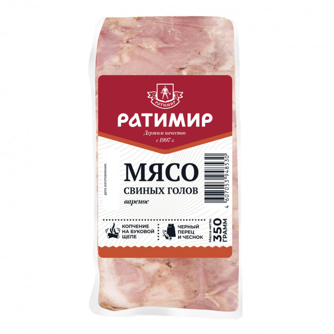 Мясо свиных голов в форме