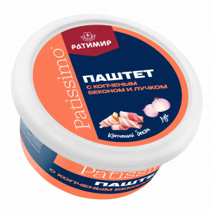 Паштет с копченым беконом и лучком 