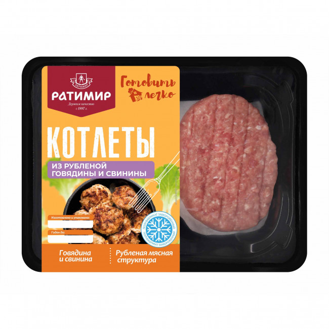 Котлеты из рубленой говядины и свинины